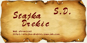 Stajka Drekić vizit kartica